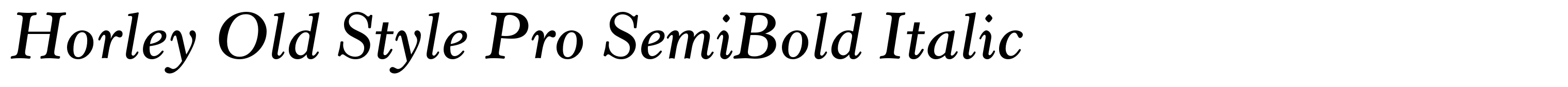 Horley Old Style Pro SemiBold Italic